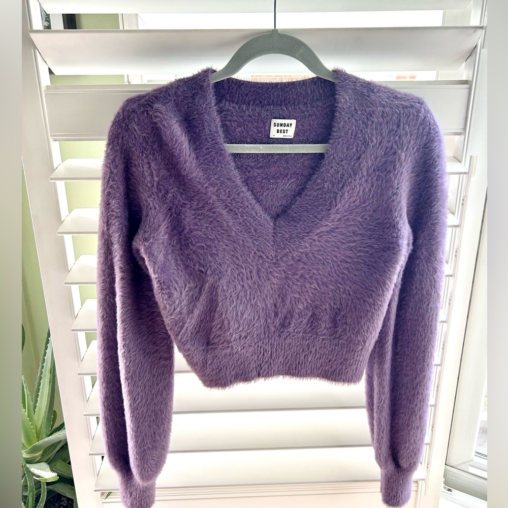 Aritzia Sunday Best Kitten V-Neck Sweater